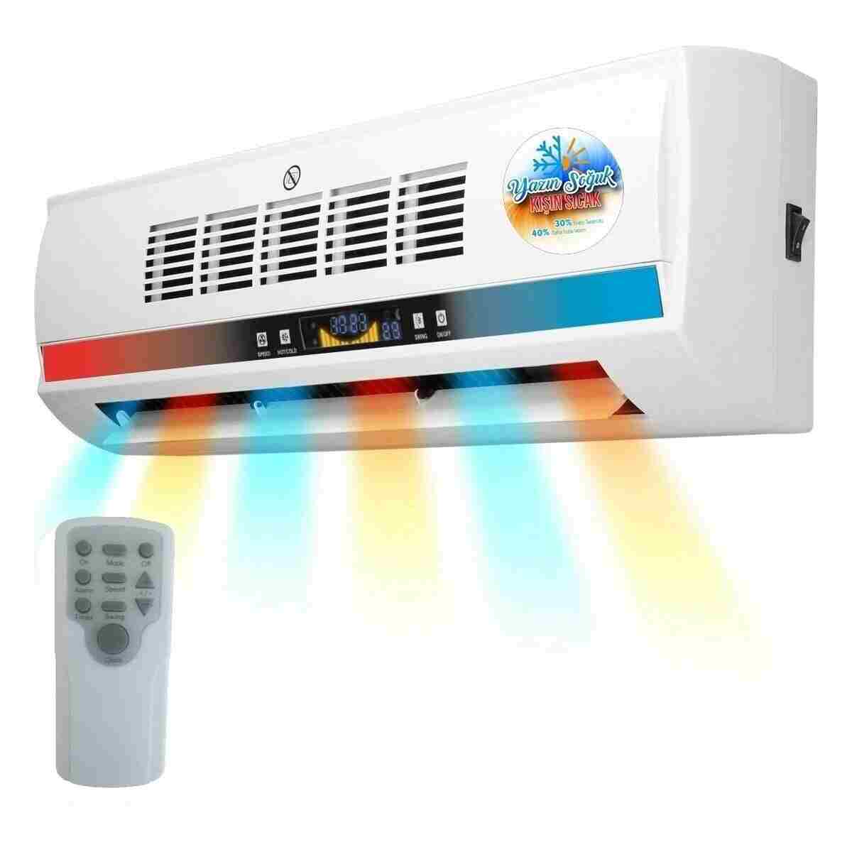 Simtech KM-1717-HC Duvar Tipi Fanlı Seramik Isıtıcı Ve Vantilatör - Görsel 2