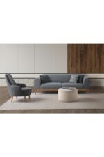 EDSY HOME Rebull 3+3+1+1 Koltuk Takımı Gri Renk - Görsel 3