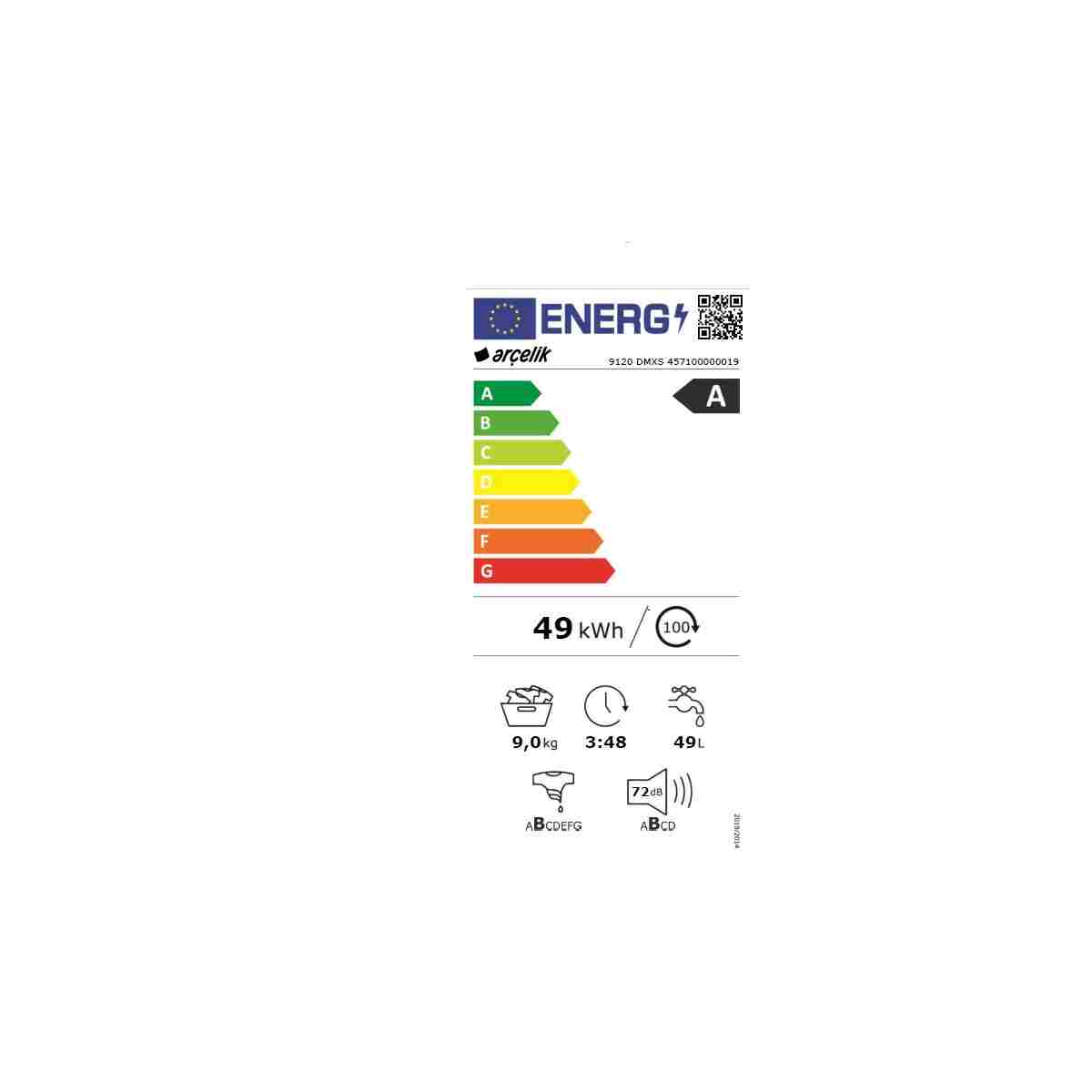 Arçelik 9120 DMXS Çamaşır Makinesi - Görsel 16