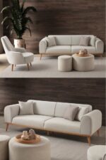 EDSY HOME Rebull 3+1 Koltuk Takımı Bej Renk