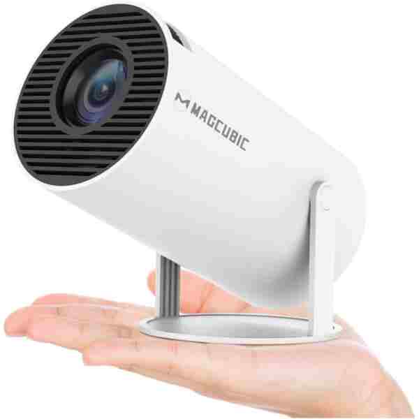 Magcubic Mini Beyaz Taşınabilir Sinema Projektörü 720p Ev Sineması Bluetooth Android Projeksiyon.