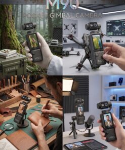 Alternative view of M90 Taşınabilir Gimbal Aksiyon Kamerası - Sarsıntısız 4K Video, Çift Lens, Uzun Şarj Ömrü