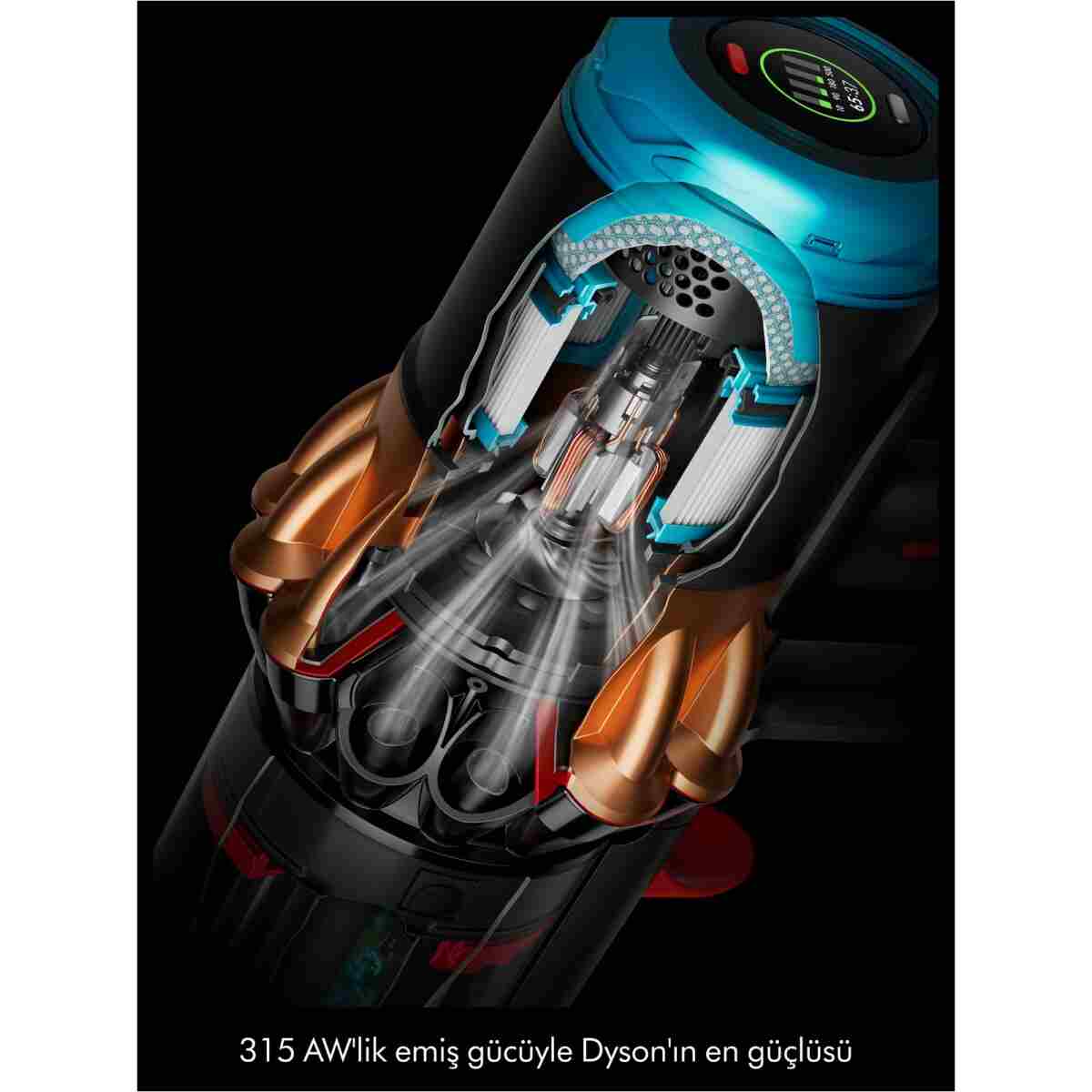 DYSON V16 Piston Animal kablosuz süpürge (Mat siyah/Bakır) - Görsel 12