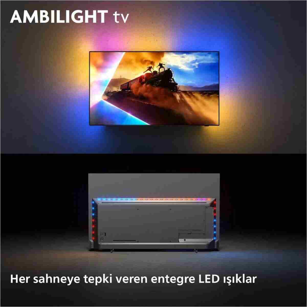 Philips Ambilight TV 55OLED760 4K UHD OLED 139cm 55" Smart TV Dolby Vision TitanOS - Görsel 2