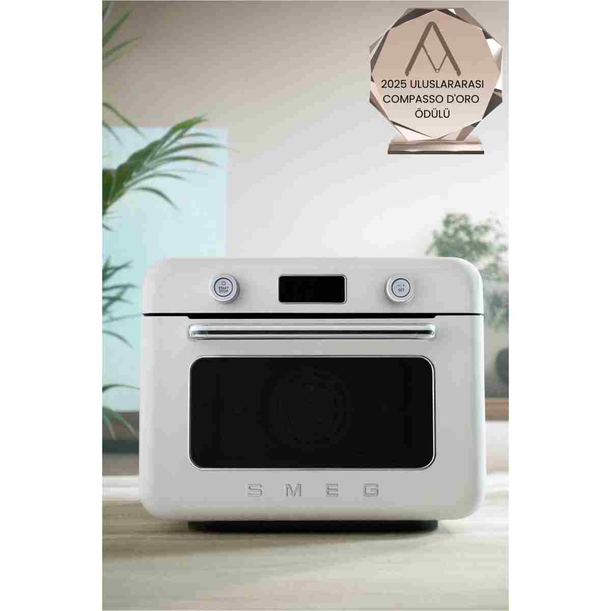 SMEG 50’s Style Krem Retro Buharlı Mini Fırın - Görsel 9