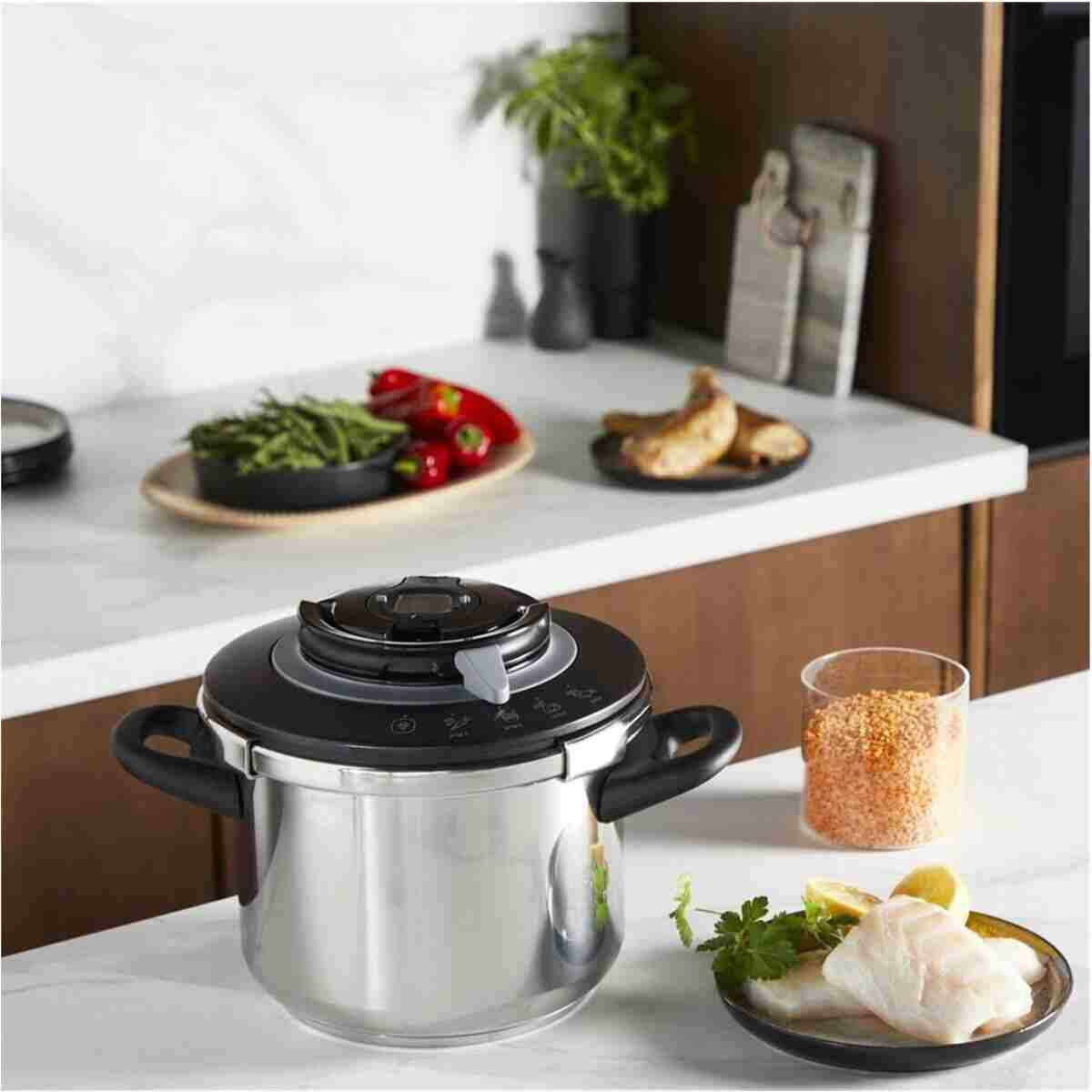 TEFAL P4550632 Clipso+ Chef 4.5 Litre 4 Pişirme Programlı Düdüklü Tencere - 1510002661 Inox - Görsel 12