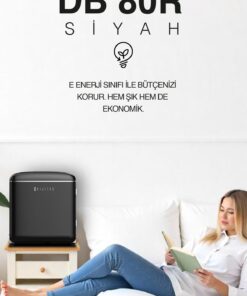 Dijitsu Db80rbl Retro Siyah Mini Buzdolabı - Görsel 6