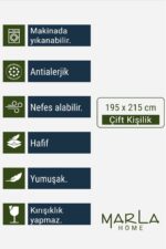 MARLA HOME Çift Kişilik Çift Taraflı Welsoft Yorgan Seti | Wellsoft Battaniye | Pofuduk Yumuşak | Bahar - Görsel 3