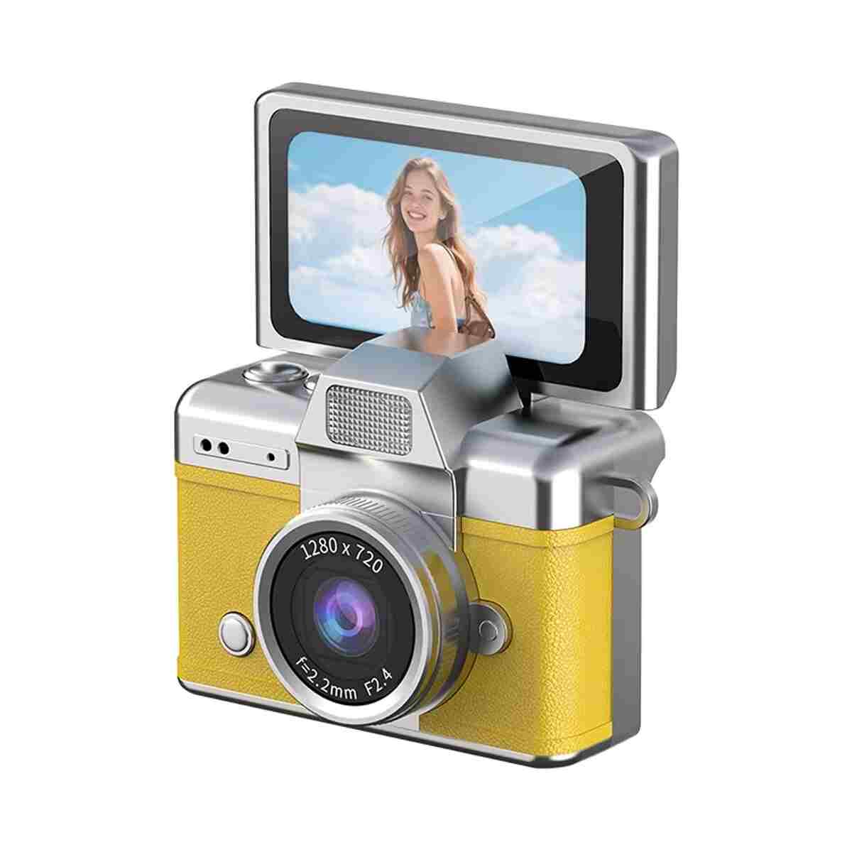 TECHNOMEN Retro Tarzı Dijital Kamera Yüksek Çözünürlüklü Mini Vlog Kamerası 1280x720 HD Ekranlı Aksiyon Kamera - Görsel 9