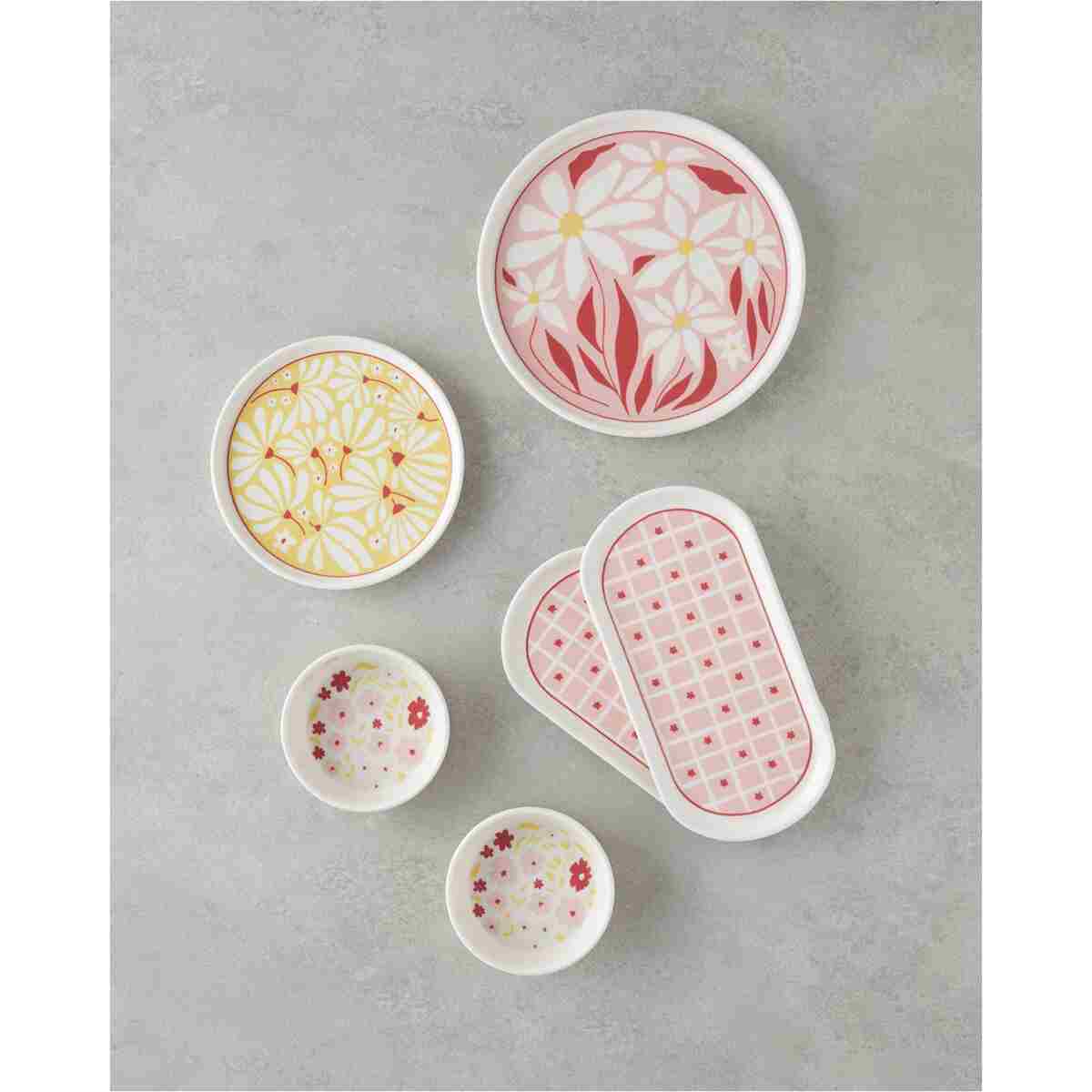 English Home Splash Seramik Kahvaltı Takımı 10 parça 4 kişilik Kırmızı-Pembe - Görsel 3