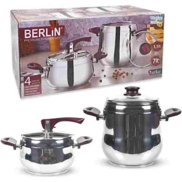 Genel Markalar Berlin 2 Li Set Düdüklü Tencere 7 3.5 Lt