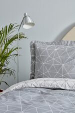 Karaca Home Colby Gri %100 Pamuk Çift Kişilik Nevresim Takımı - Görsel 10
