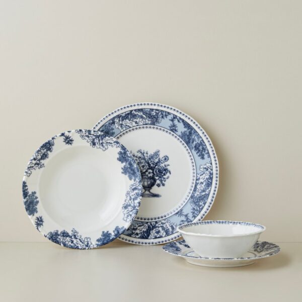English Home Rosen Porselen Yemek Takımı 24 Parça 6 Kişilik Lacivert