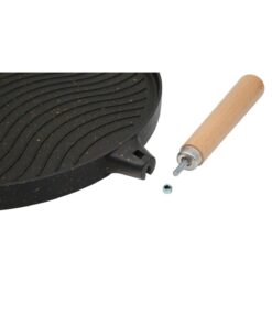 Culinal Çift Taraflı Döküm 36cm Bazlama Pizza Grill Gözleme Tavası - Görsel 12