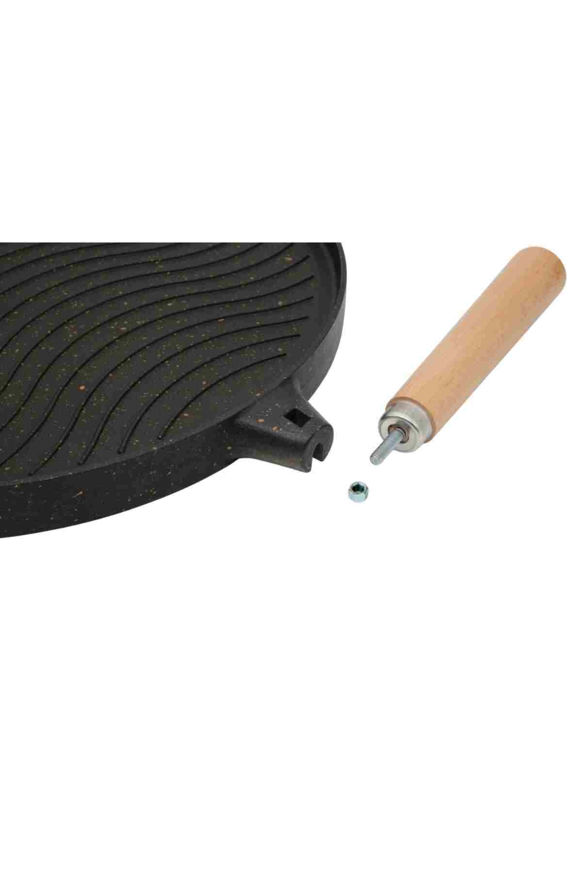 Culinal Çift Taraflı Döküm 36cm Bazlama Pizza Grill Gözleme Tavası - Görsel 12