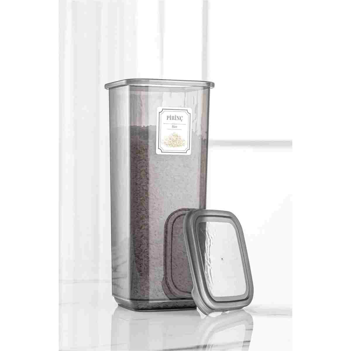 Meleni Home 52 Parça Mega Seti Kare Erzak Ve Bakliyat Saklama Kabı Baharatlık 12x(300ML 500ML) 8x(1100ML 1700ML) - Görsel 5