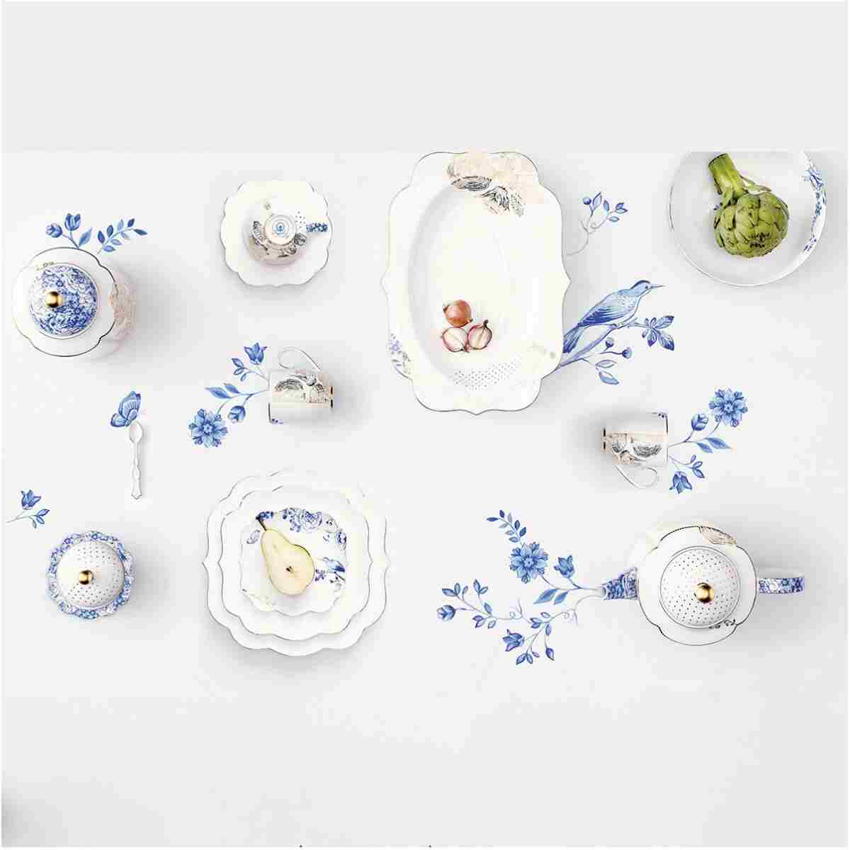 Pip Studio Royal White Mavi Beyaz Porselen Kahve Fincanı 125 Ml - Görsel 4