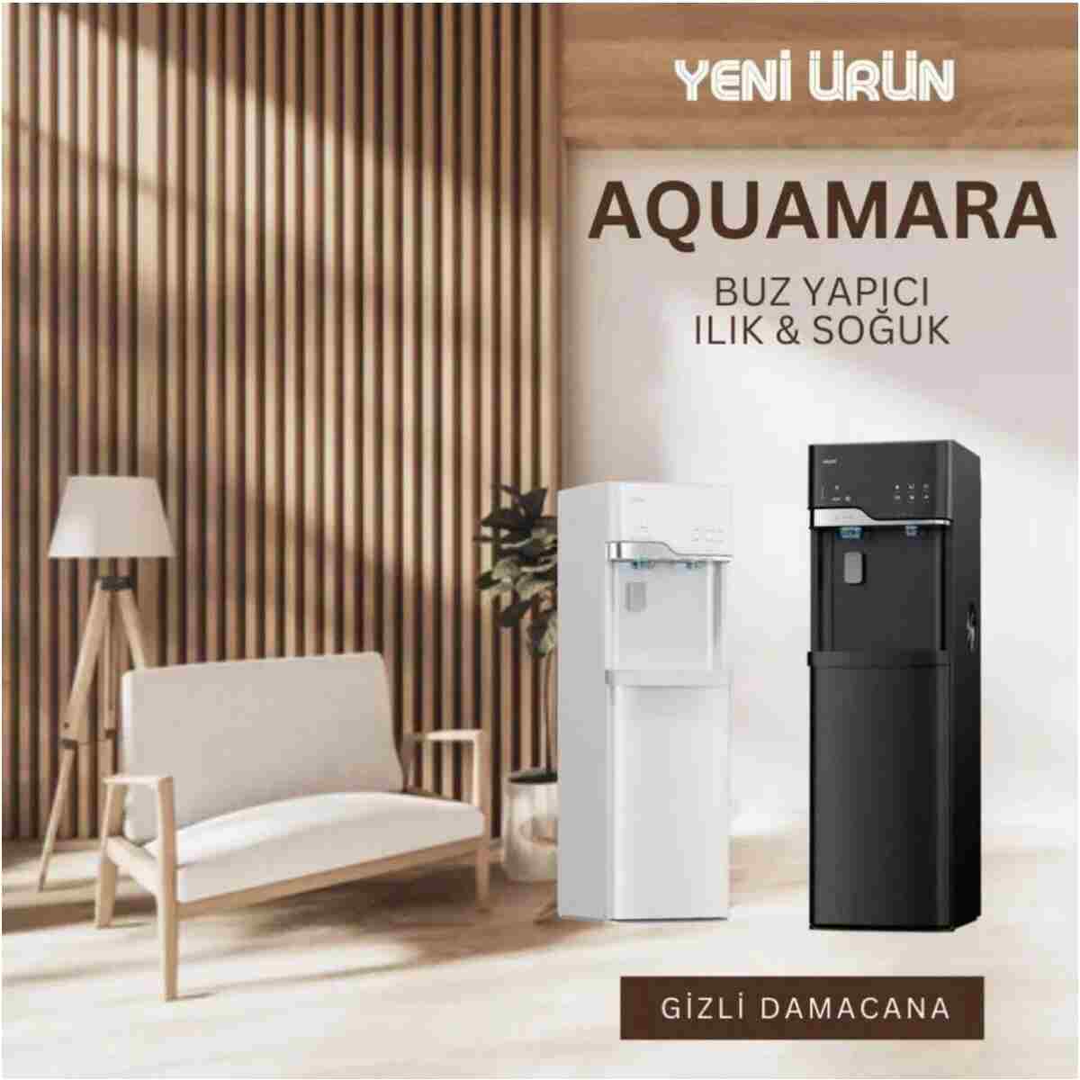 AQUAMARA Buz Yapma Özellikli Su Sebili - Siyah - Görsel 5