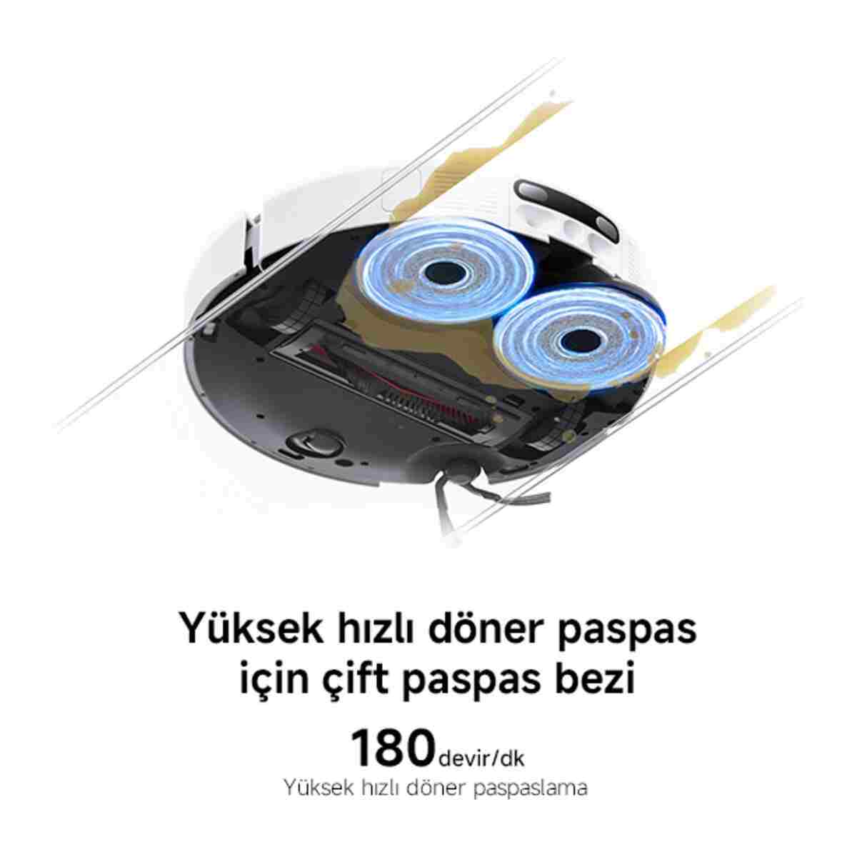 Robot Vacuum H50 Pro Beyaz Akıllı Robot Süpürge 15000 Pa Emiş Gücü ( Xiaomi Türkiye Garantili) - Görsel 20