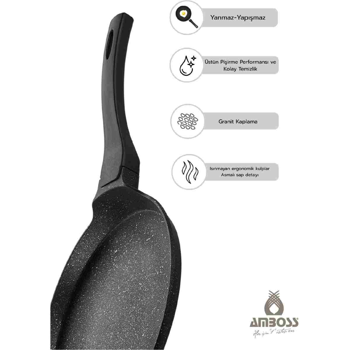 Amboss Mocca 30 Cm Krep Tavası - Görsel 7