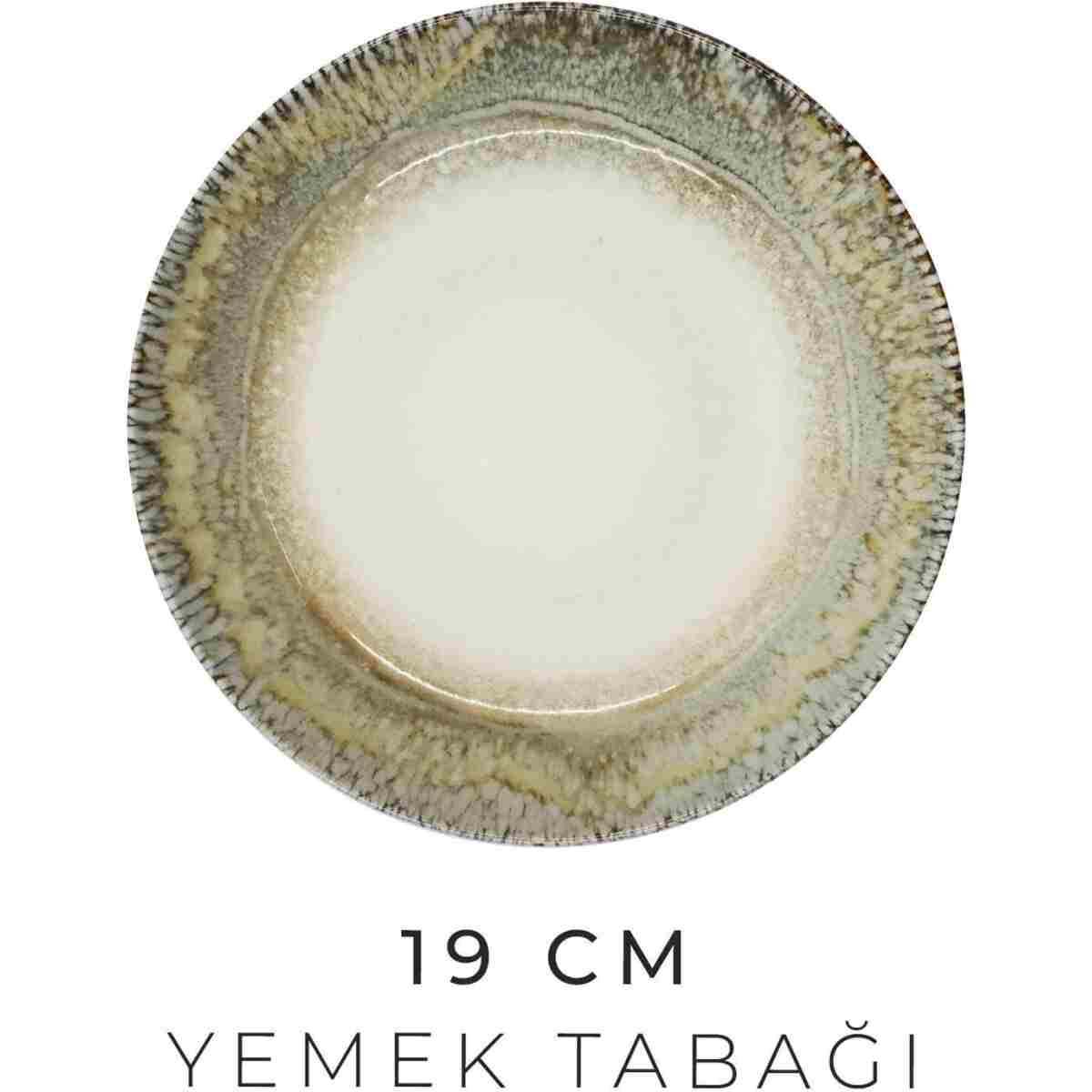 Kitchen Life 18 Parça 6 Kişilik Ay Işığı Sırları Porselen Yemek Takımı - New Bone Yemek Seti - Görsel 3