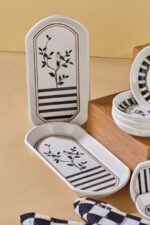 EMBazaar 14 Parça Sunum Set Premium Black Olive Serisi Kahvaltı Takımı Kahvaltı Seti Pasta Tabak Sunum Tabağı,Hediyelik Kahvaltı Takımı - Görsel 3