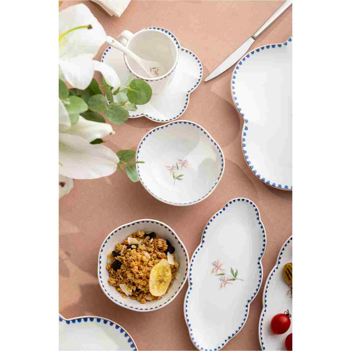Emsan Lilium Porselen 32 Parça 6 Kişilik Kahvaltı / Servis Takımı - Görsel 8