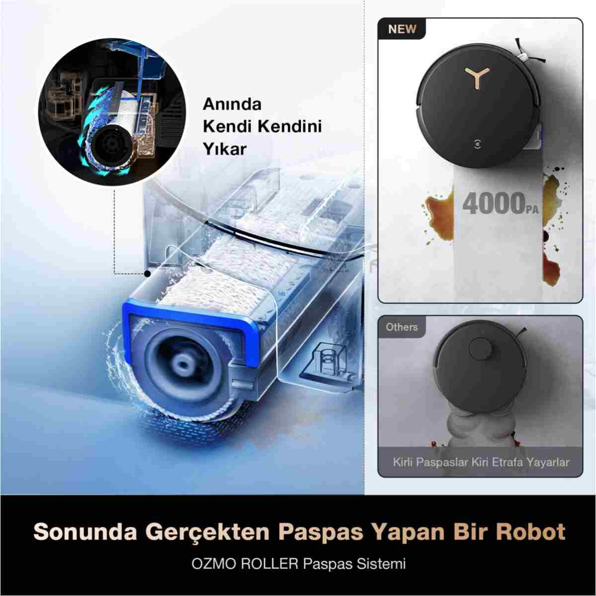 Ecovacs Deebot X8 Pro Omni Robot Süpürge ve 1 Lt Yer Silme Solüsyonu - Görsel 7
