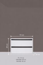 Kenyap Plus 812494 Stella 2 Çekmeceli Şifonyer - Görsel 5