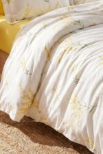 Karaca Home Loretta Sarı %100 Pamuk Çift Kişilik Nevresim Takımı (PP) - Görsel 2