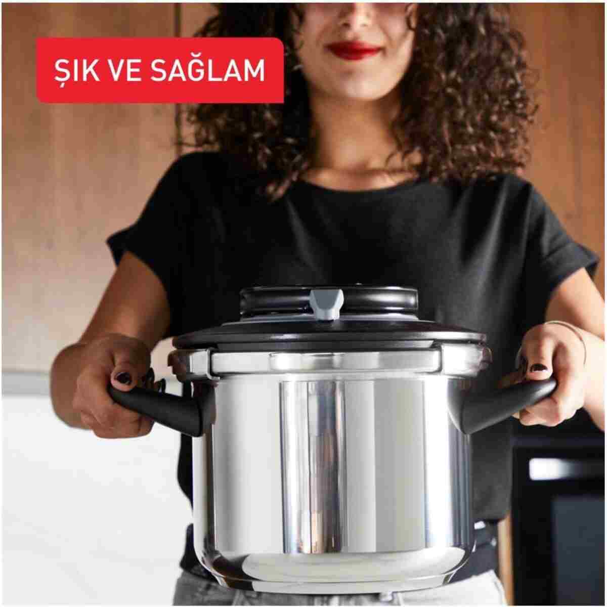 TEFAL Clipso+ Chef Düdüklü Tencere - 8 Litre - Görsel 6