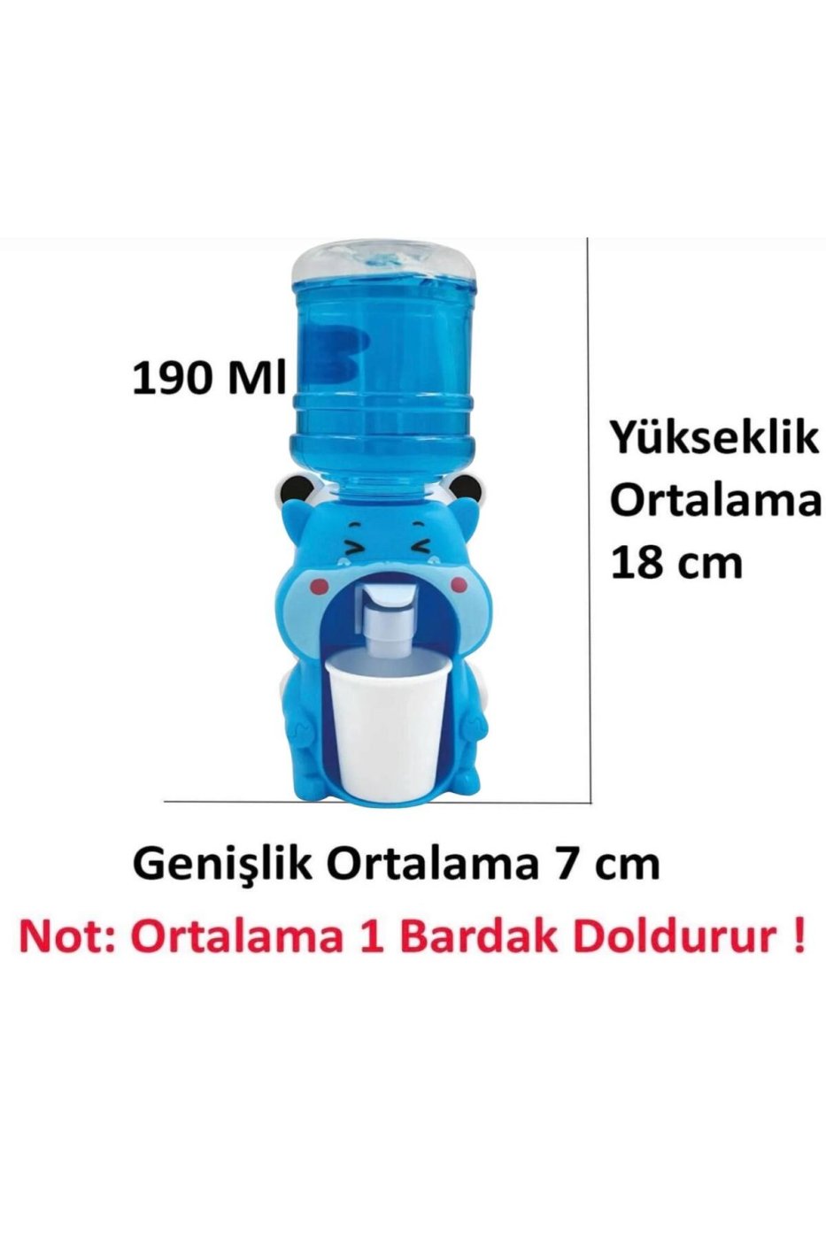TOYJOY Global Toy Joy - Mini Su Sebili, Tanklı Içecek Sebili, Musluk Ve Standlı, 190 ml Masaüstü Karışık Gönderilmektedir