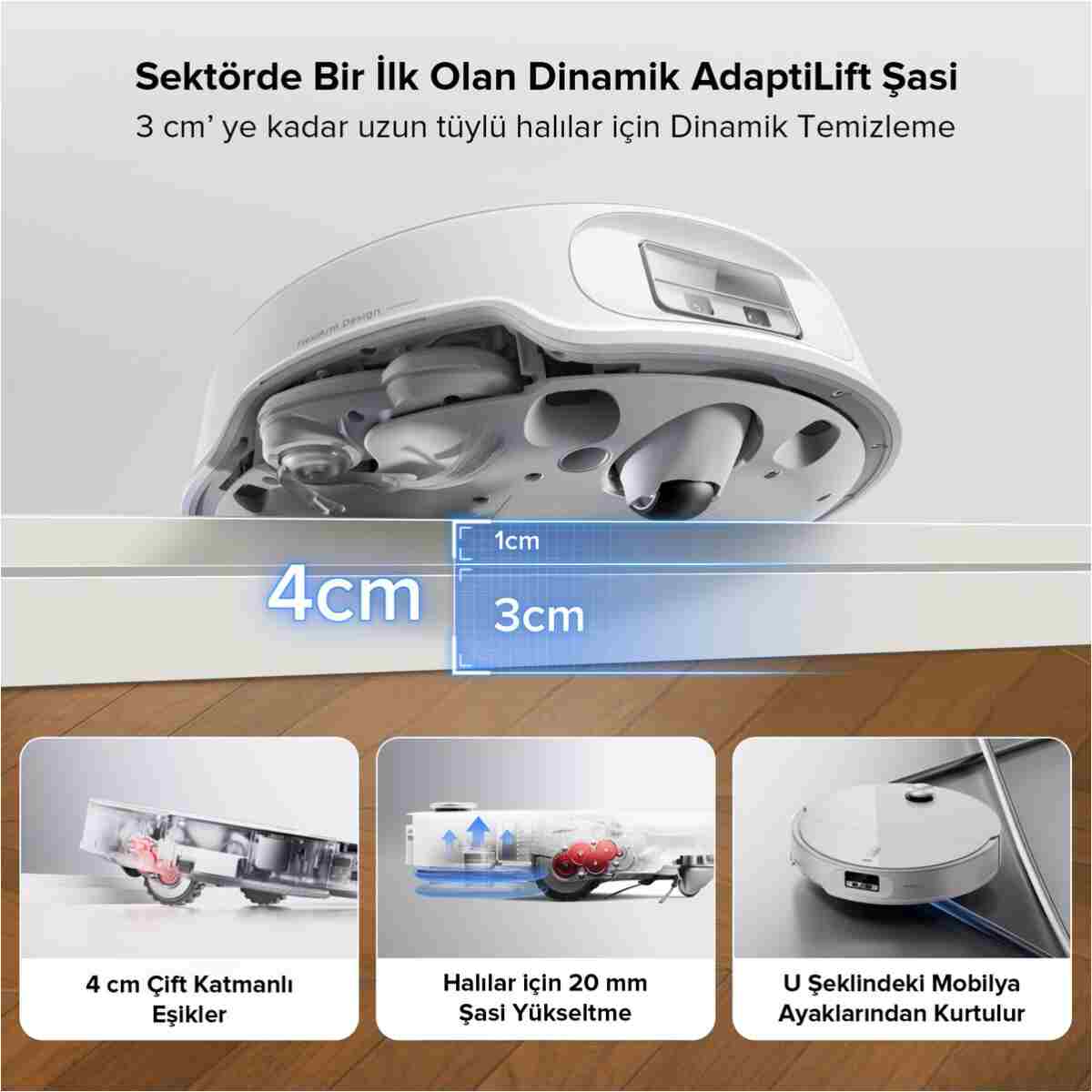 Roborock Qrevo Curv 2 Pro Akıllı Robot Süpürge - Görsel 5