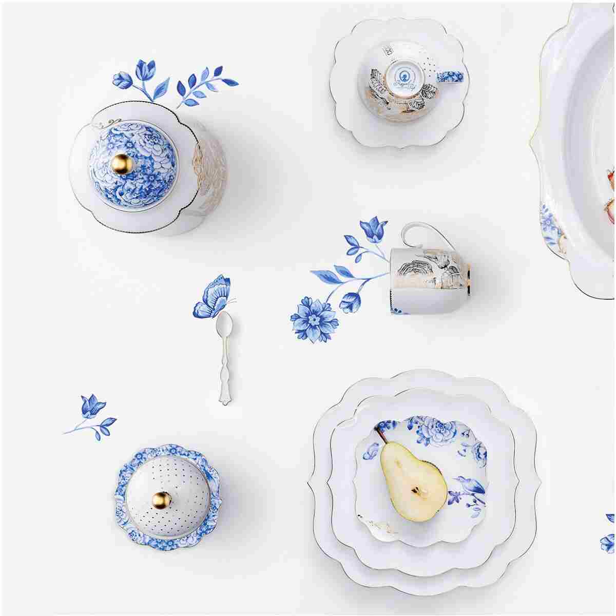 Pip Studio Royal White Mavi Beyaz Porselen Kahve Fincanı 125 Ml - Görsel 6