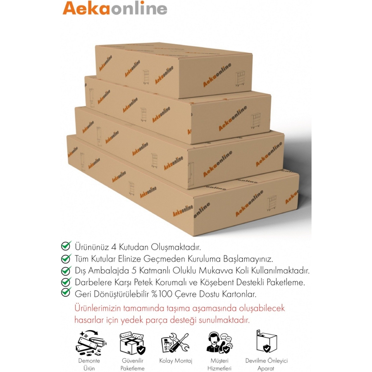 AEKA AE-2191 Hisar Beyaz/Beyaz Aynalı 6 Kapaklı Çok Bölmeli Askılı ve Raflı Geniş Hacimli Gardırop 210x210 cm - Görsel 8