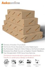 AEKA AE-2191 Hisar Beyaz/Beyaz Aynalı 6 Kapaklı Çok Bölmeli Askılı ve Raflı Geniş Hacimli Gardırop 210x210 cm - Görsel 8