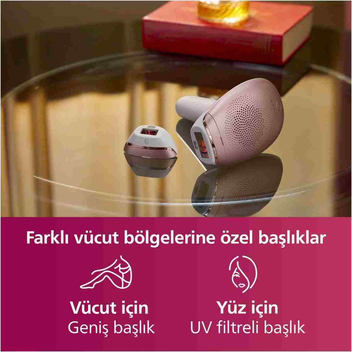 Philips Lumea 7000 Serisi SC1997/00 IPL Tüy Alma,Vücut ve Yüz için 2 Başlık,Çanta - Görsel 5
