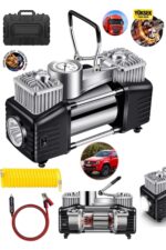 MOONSHOP Profesyonel Çift Pistonlu 12V 185 Psi Dakikada 85Lt Araç Araba Lastik Bot Şişirme Kompresörü - Görsel 2