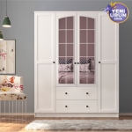 Rabi Side Rose 4 Kapak 2 Çekmece Aynalı Gardırop