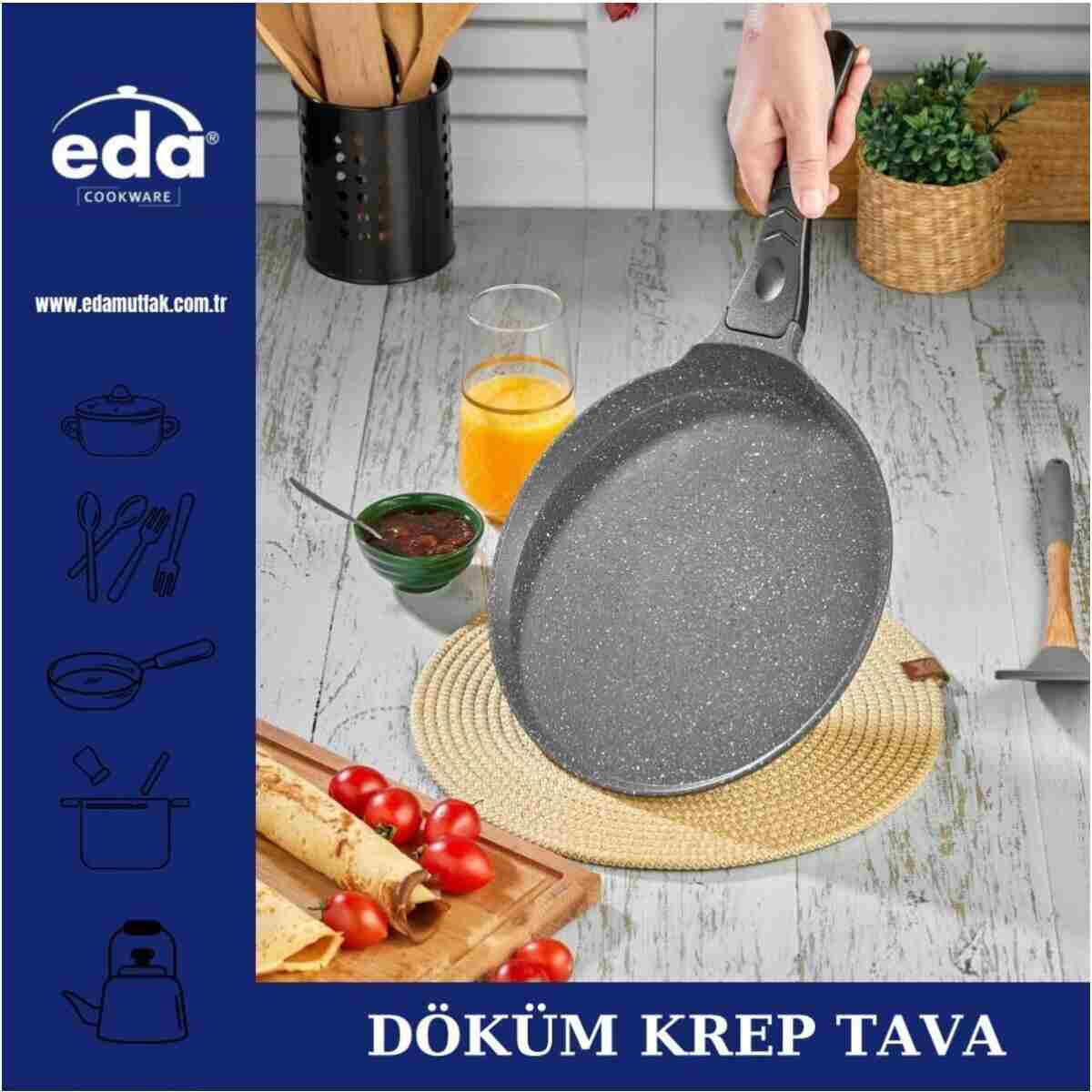 Eda 26 Cm Döküm Krep Tava - Görsel 10