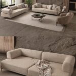 indes home Mokka 3+3+1 Koltuk Takımı Krem Renk