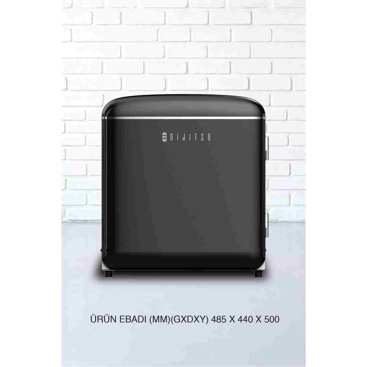 Dijitsu Db80rbl Retro Siyah Mini Buzdolabı - Görsel 7