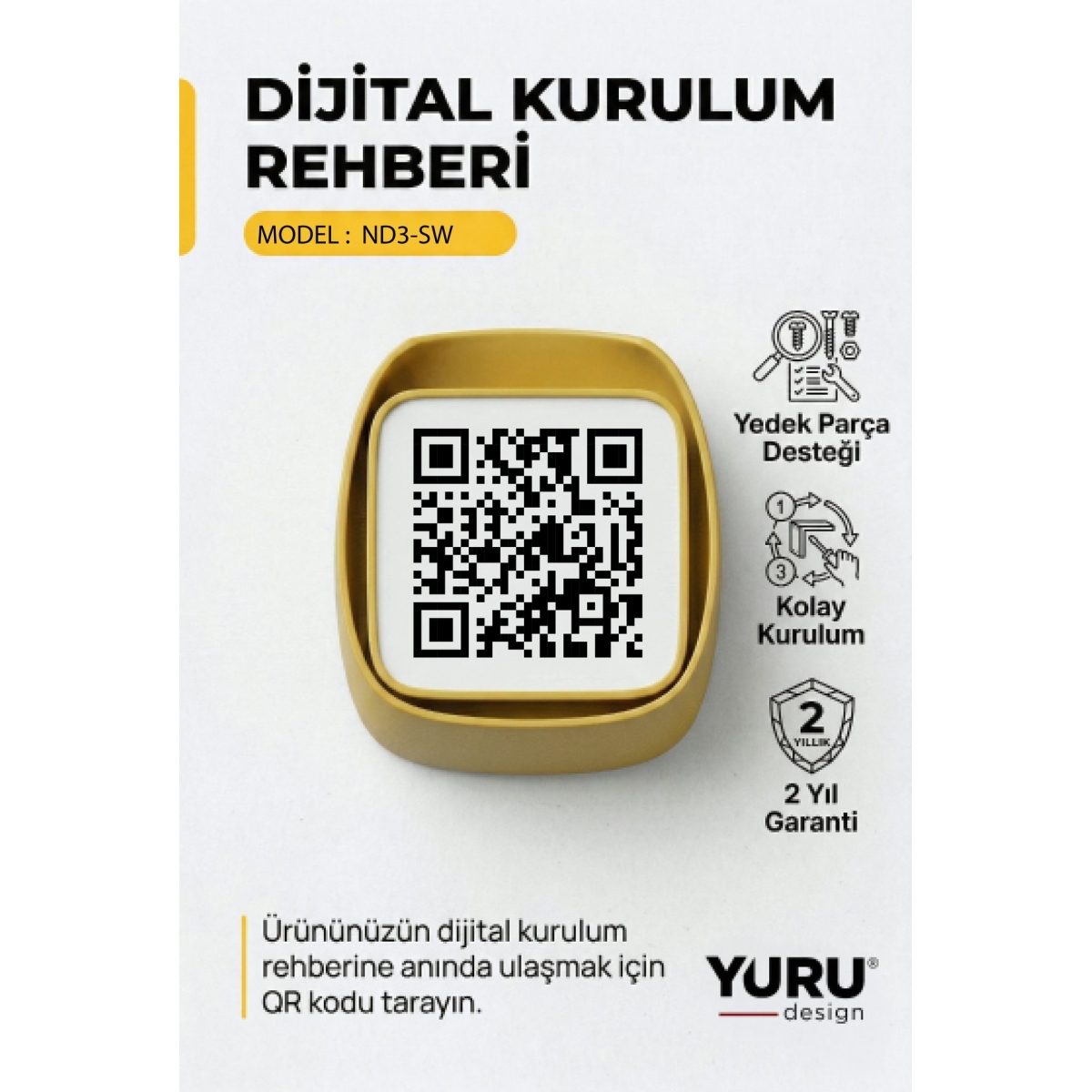 Yurudesign Nord Şifonyer 5 Çekmece Ahşap Ayaklı Sepet-Beyaz ND3-SW - Görsel 13