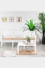 Modalife Lara 3 1 1 S Bahçe Takımı Beyaz - Görsel 2