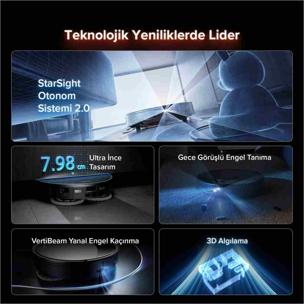 Roborock Saros 10R Akıllı Robot Süpürge - Görsel 2