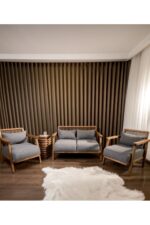 Aberteka MERLİN Koltuk Takımı İkili Koltuk+ İki Berjer + Yan Sehpa (Salon, Balkon, Ofis Mobilyası) - Görsel 9