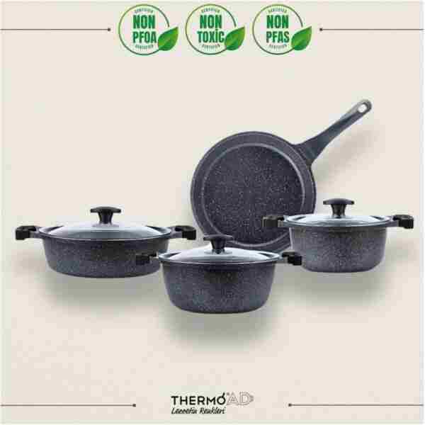 ThermoAD Alüminyum Granit Döküm Graneu Model 7 Parça Set Tad7prgrangri, One Size