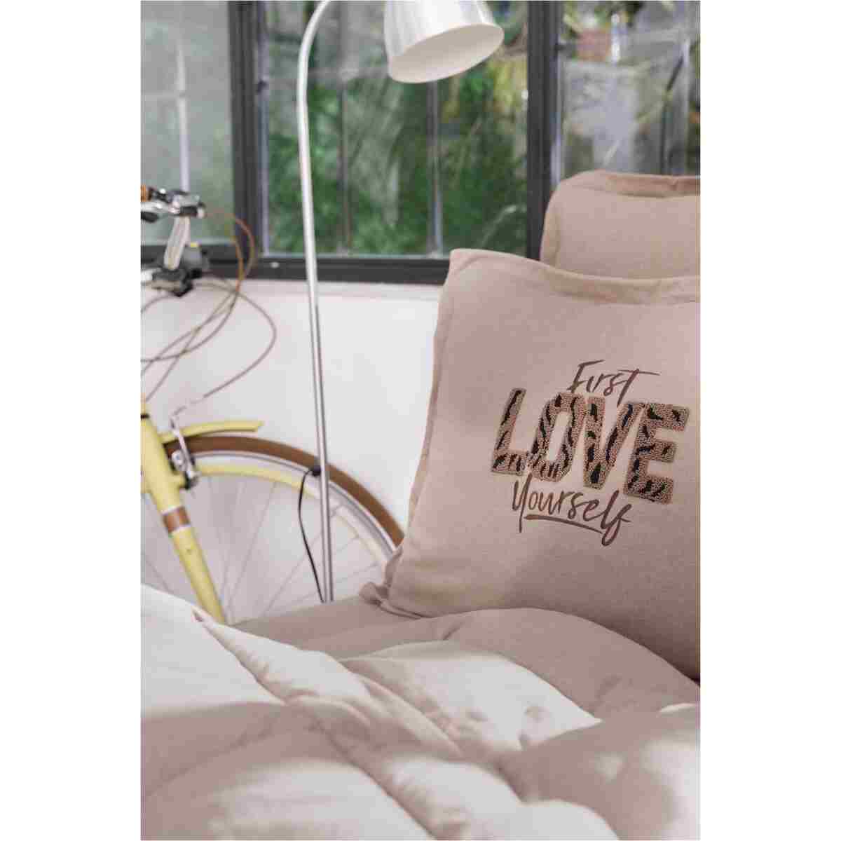 Karaca Home Motto Cotton Comfort Çift Kişilik Bej - Görsel 9