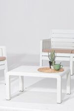 SANDALİE Lara 3 1 1 S Bahçe Takımı Balkon - Bahçe - Teras Mobilyası / Beyaz - Görsel 14