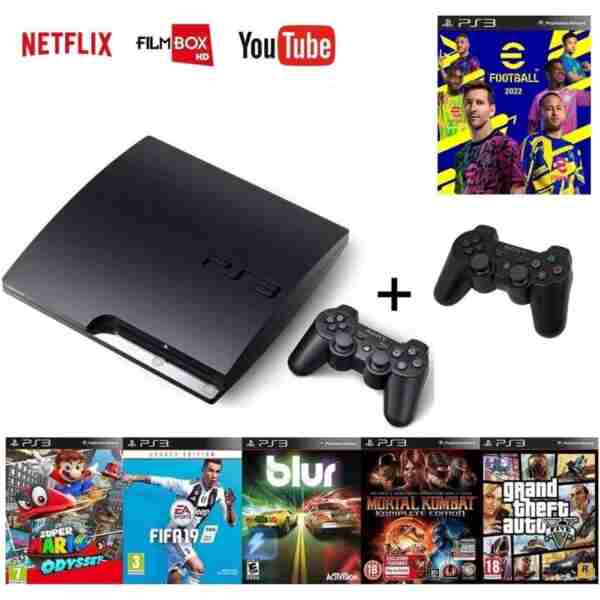Genel Markalar PS3 Slim 320 gb 2 kol + 30 oyun (yenilenmiş)